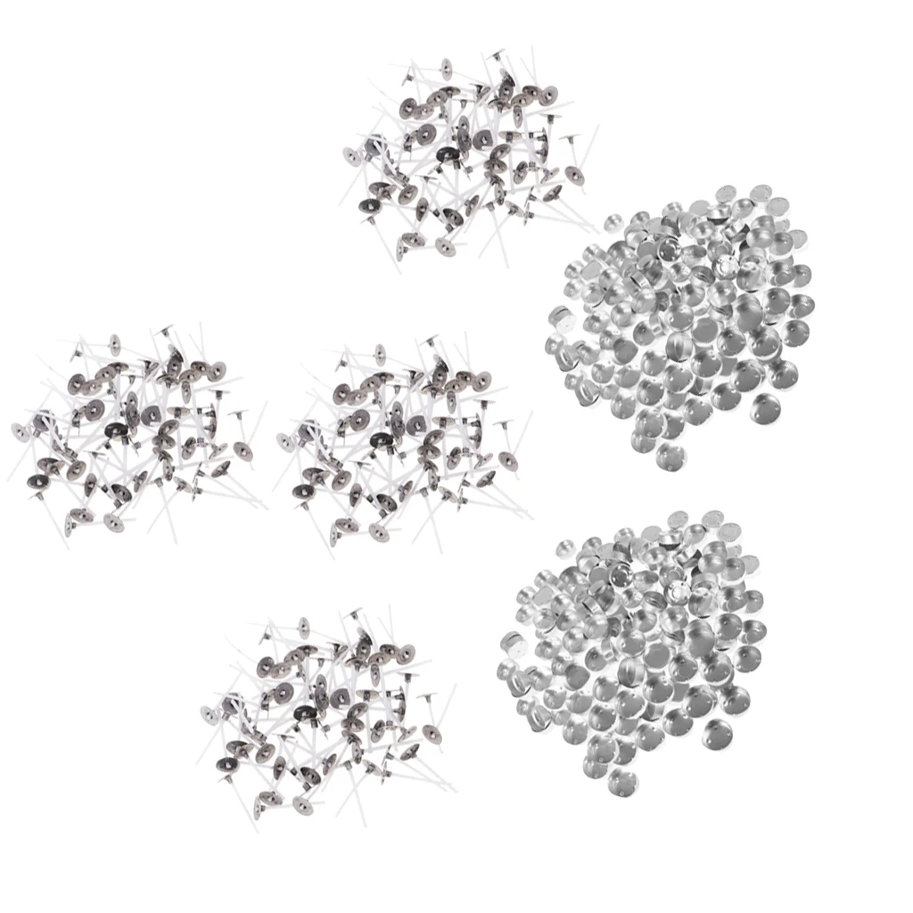 800 Pieces Aluminium Tea Light Case Containers & Candle Wicks Candles Making