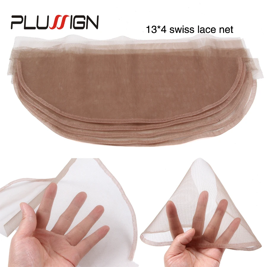 

1-2 Pcs/Lot Plussign Swiss Lace Base Net For Wig Caps For Making Wigs 4x4 13x4 360 Size Lace Wig Nets Invisible Hairnet For Hair