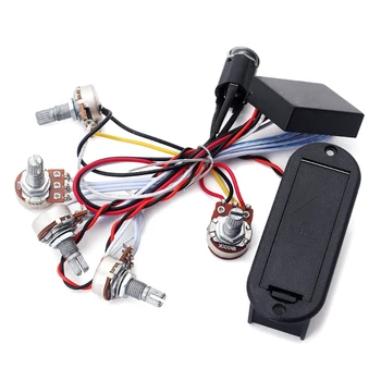 

1PC Black 2 Band Active Bass Guitar EQ Equalizer Preamp Circuit Pickup