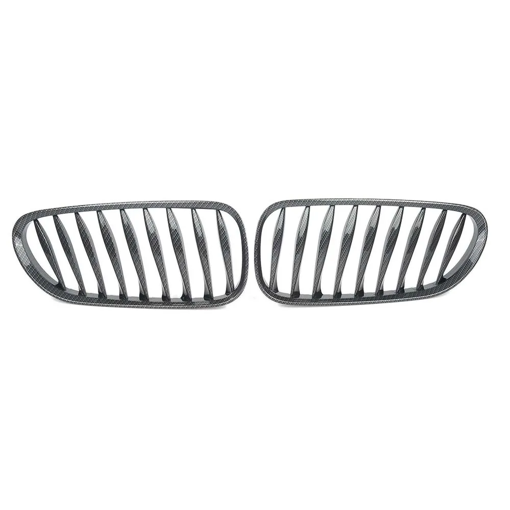 2 шт. передняя решетка двойной планка углерода/хром/матовый черный/глянцевый черный выглядеть гриль для BMW Z4 E85 03-07 стайлинга автомобилей