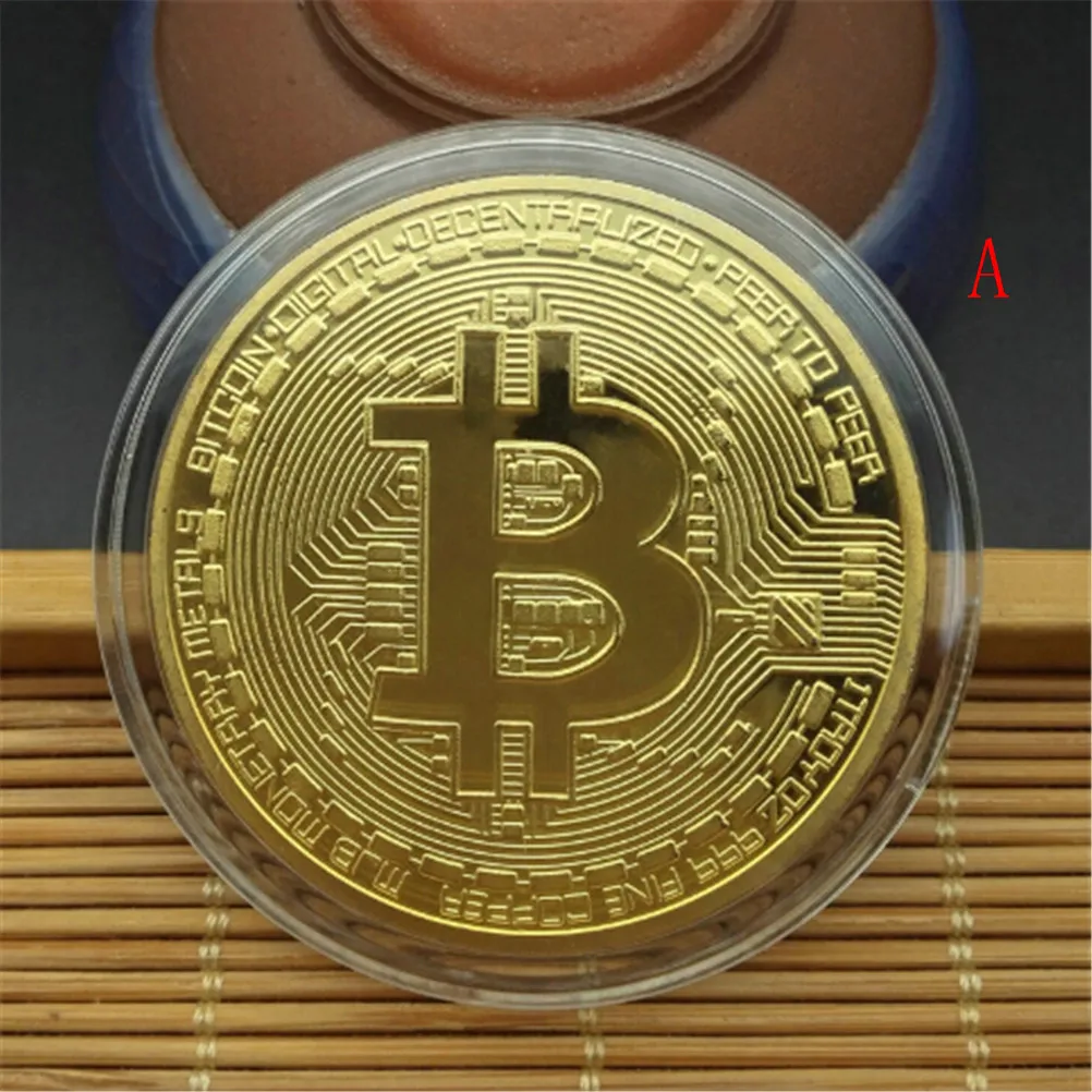 Биткоин с золотым/серебряным покрытием Коллекционная монета пиратские