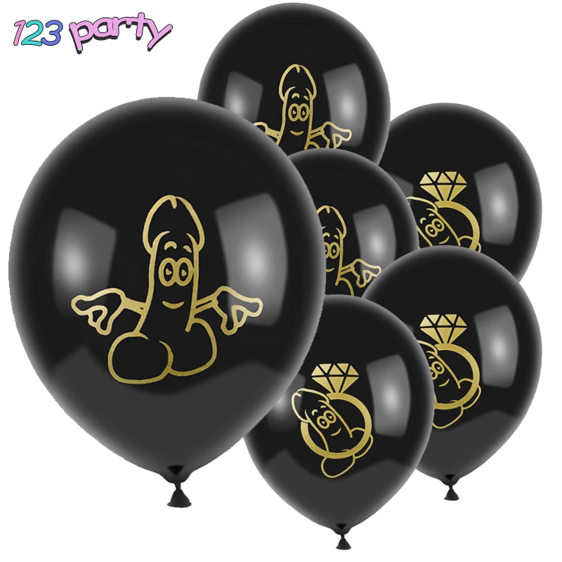 

10pcs Bachelor Party Cartoon Penis Latex Balloon Hen Party Bride To Be Decoration Supplies