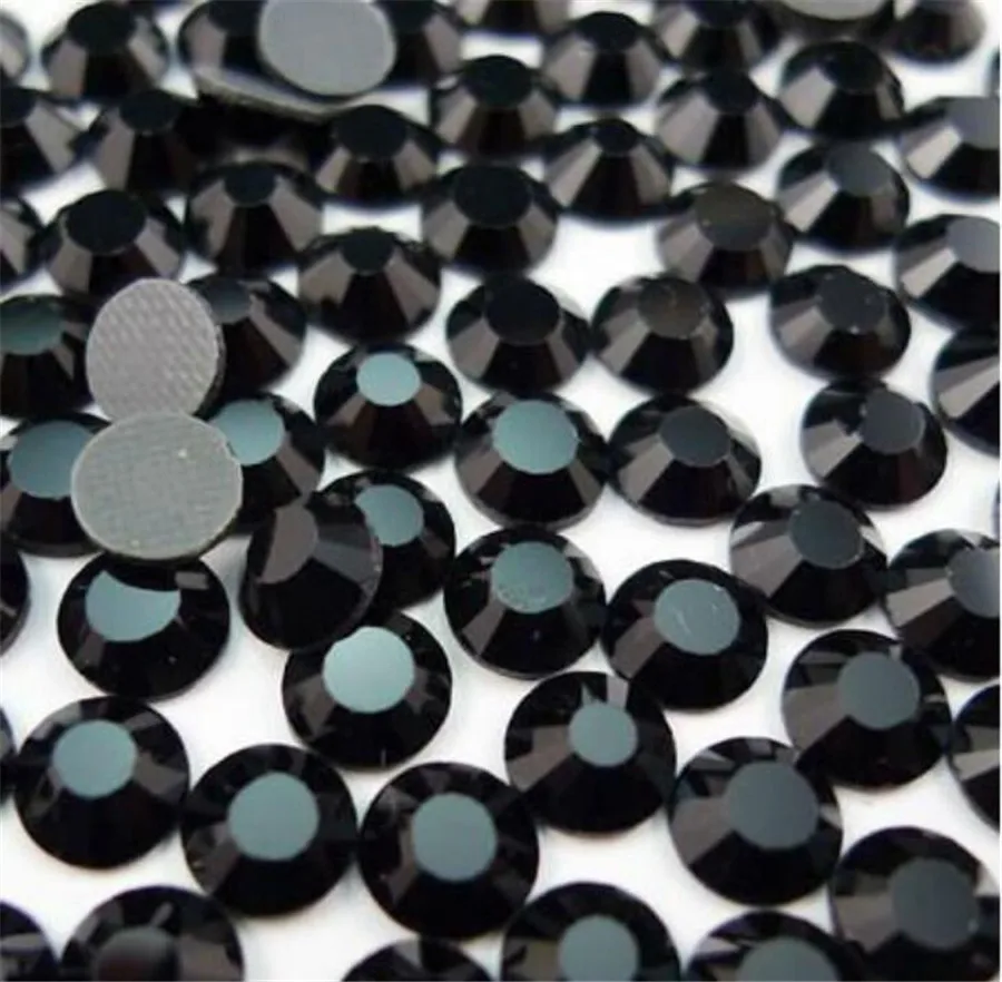 

SS6 SS8 SS10 SS12 SS16 Black Jet 1440PCS DMC Crystal Rhinestones DIY HotFix Crystal Rhinestone Iron-on For Garment Decoration