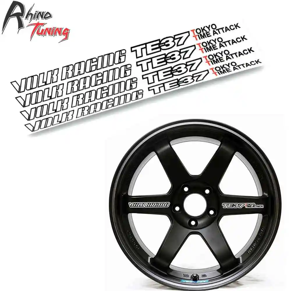 

1set Volk Racing TE37 Sticker Tokyo Time Attack Accessories Car Wheel Badge For Rays Volk Racing Wheels Auto Styling Decal