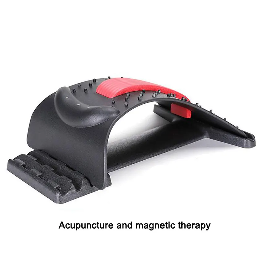 AMKEE Многоуровневое устройство для коррекции шейного отдела позвоночника тяговое устройство массажер талии массаж спины Релаксация - Цвет: Acupuncture Red