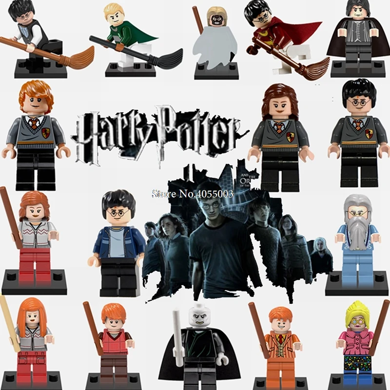 

Legoings Harry Potter Models Figures Hermione Jean Granger Ron Weasley Lord Voldemort Blocks Kids DIY Toys Legoing Super Heroes