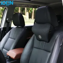 LOEN Memory/хлопковая подушка в форме бабочки для шеи автомобиля, поддержка для автомобиля, искусственная кожа, черный, серый, подголовник для BMW Nissan