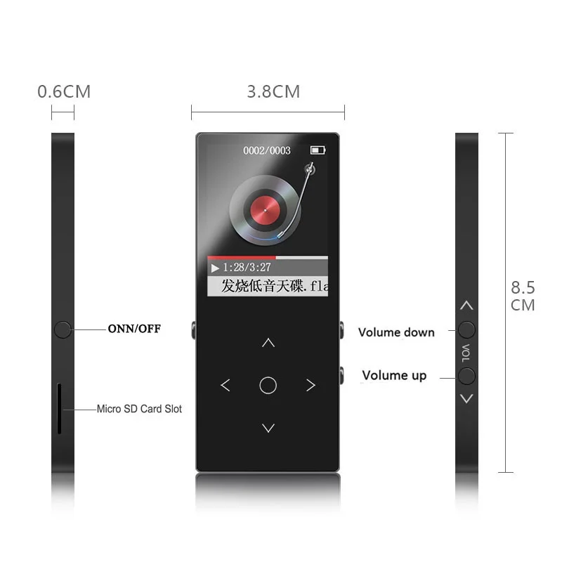 Mp3 плеер BENJIE тонкий с сенсорными клавишами 8 ГБ Bluetooth мм|new mp3 player|mp3 playerbluetooth |