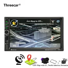 7020 г двойной 2 DIN car audio Авто-радио bluetooth плеер 7 «зеркало Сенсорный экран Авторадио 2din gps навигации стерео FM USB TF