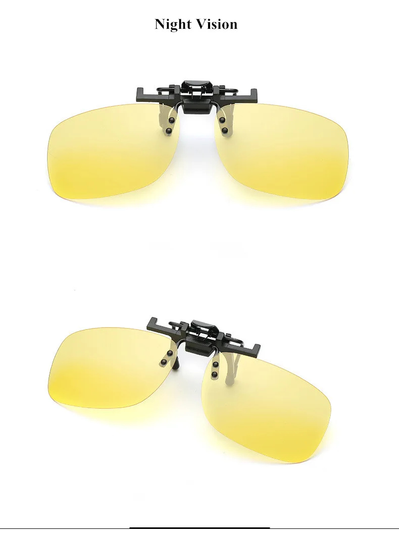 VWKTUUN, квадратные, поляризационные, на застежке, солнцезащитные очки для женщин и мужчин, негабаритные, солнцезащитные очки, для вождения, поляризационные, для ночного видения, желтые очки, UV400 - Цвет линз: Color 5