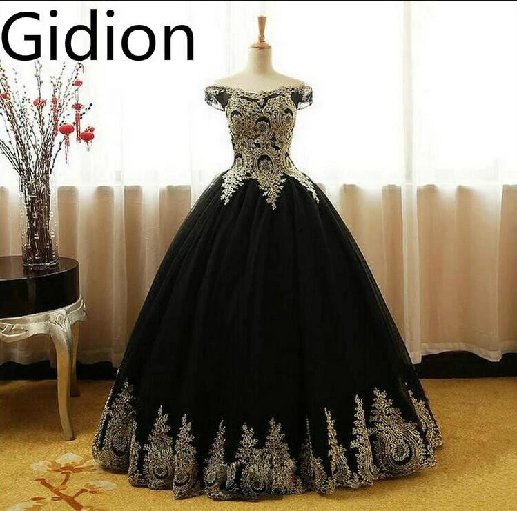 black and gold corset dress