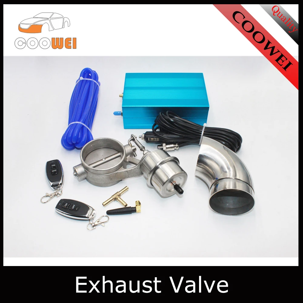 

2.5" 63mm Vaccum Control Exhaust Valve/Cutout Set with Vacuum Pump Electric Exhaust Cutout kit