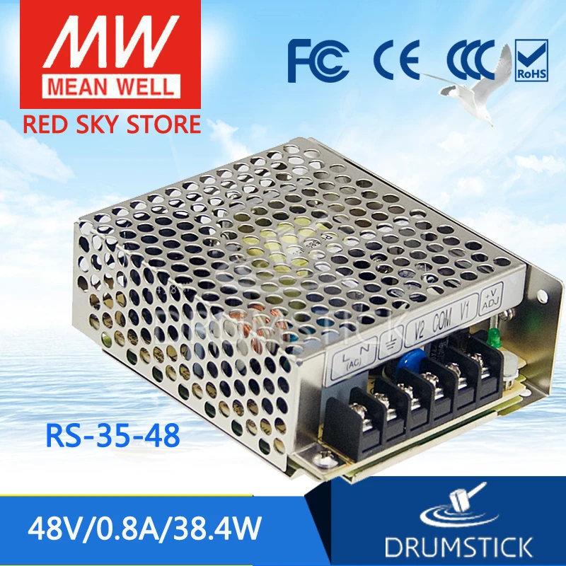 

MEAN WELL RS-35-48 48V 0.8A meanwell RS-35 48V 38.4W Single Output Switching Power Supply