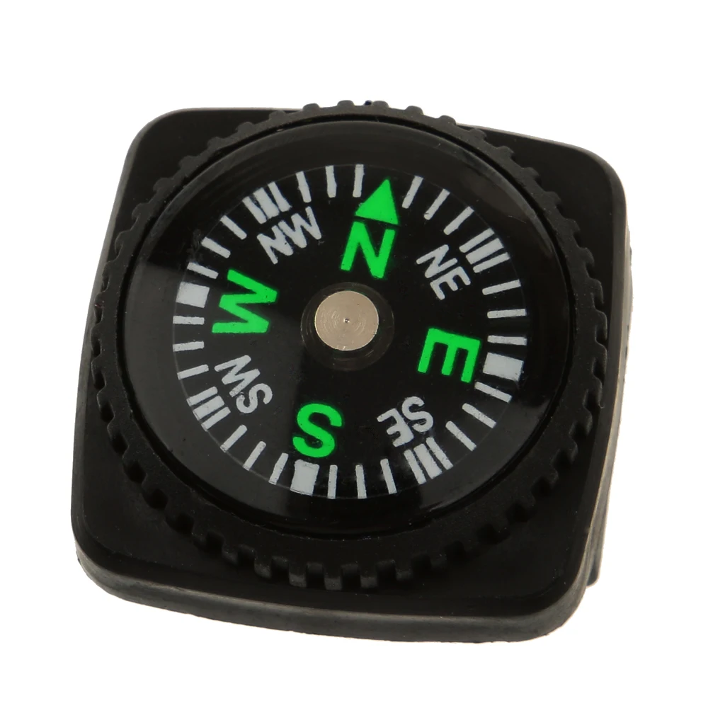 

1 Pcs Waterproof Mini Compasses w/ Holster Watch Band Paracord Bracelet Pocket Design Compass Camping Hiking black