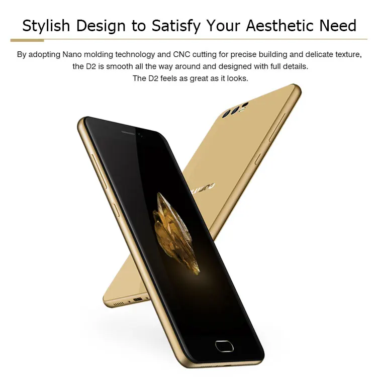 BLUBOO D2 MTK6580A 1.3GHz Quad Core 5.2 Inch HD Screen Dual Camera Android 6.0 3G Smartphone