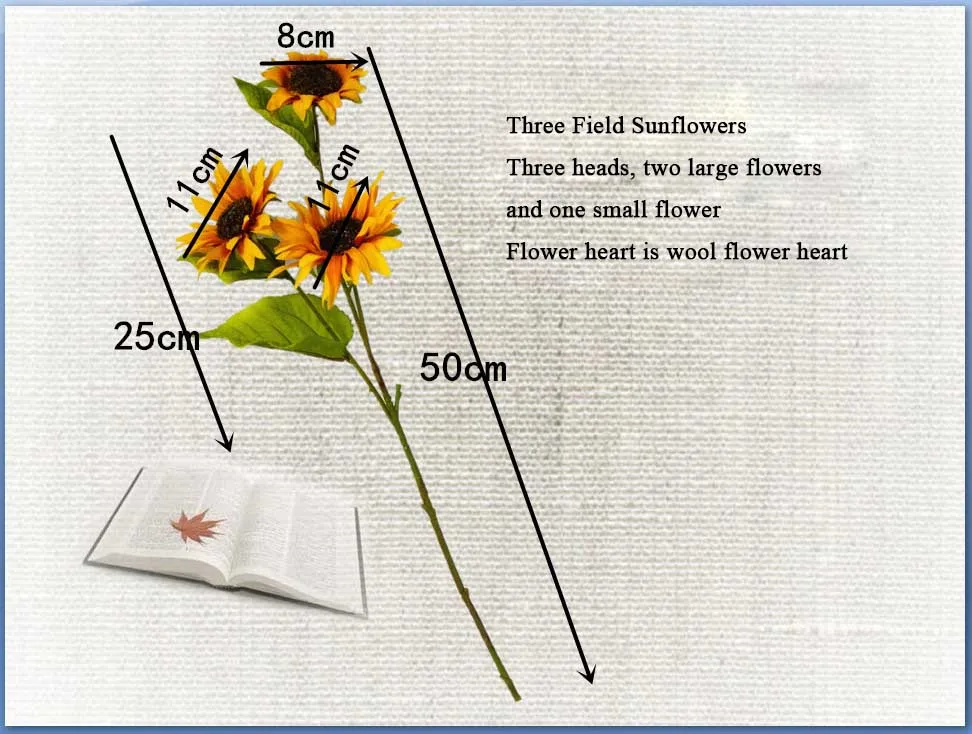 Три Мори пасторальный Подсолнух искусственные цветы для дома мягкий фитинг Свадебные Декорации для фотографии цветы ручной работы DIY