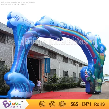 

12X7m inflatable ocean themed archway with printing-inflatable toy