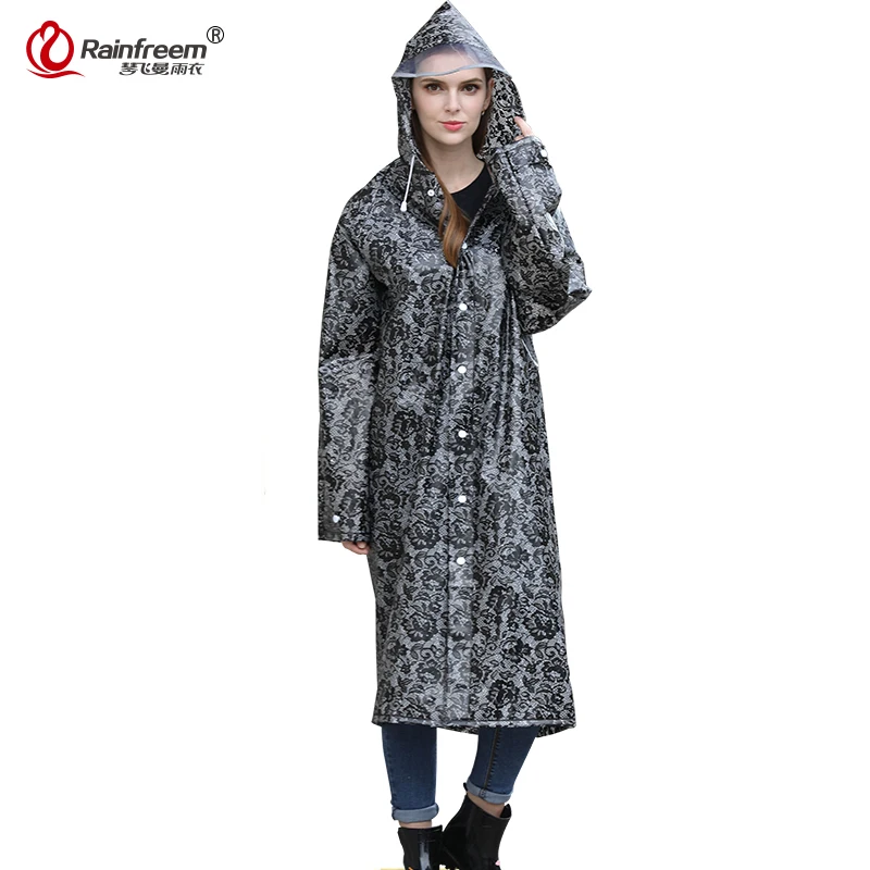 Rainfreem 2017 Foldable Backpack Light Weight Rainwear Lace Raincoat