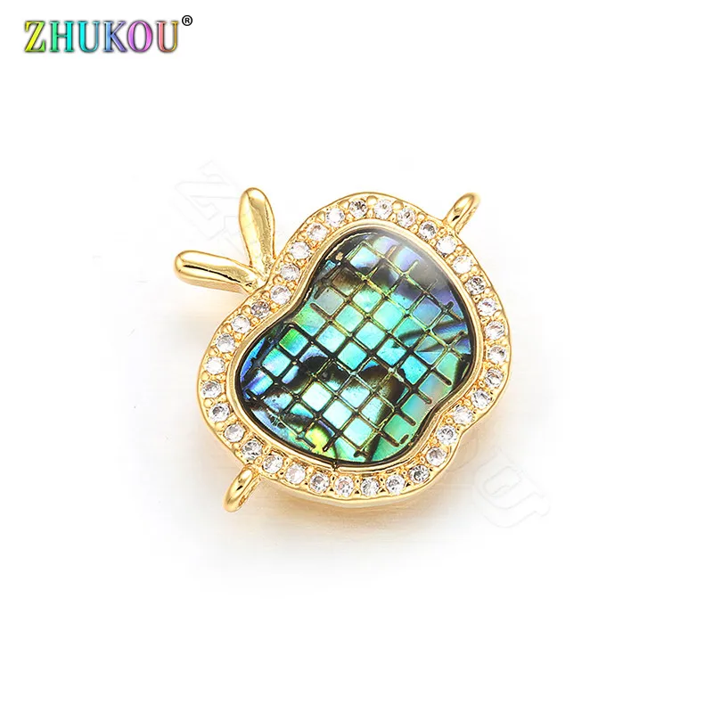 ZHUKOU 17x19 мм изысканный красивый зеленый разъем для женского ожерелья Модель: VS310