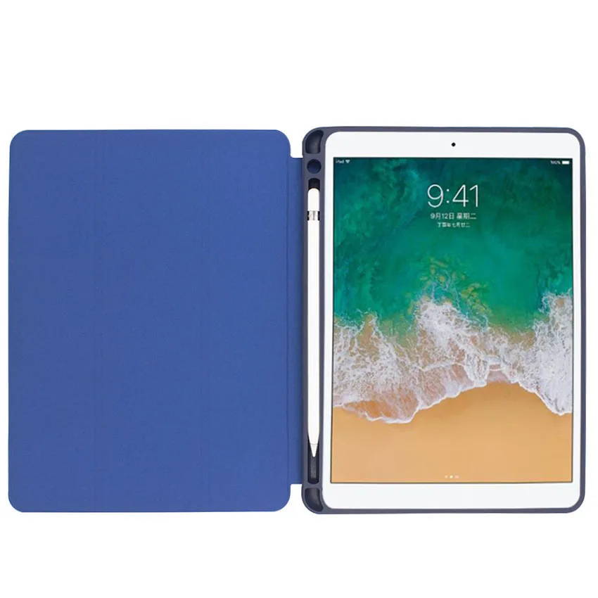 PU Leather Case for Apple iPad Pro 10.5 Flip Stand Smart Cover with Pencil Holder Slot Tablet Protective Case for iPad Pro 12 (20)