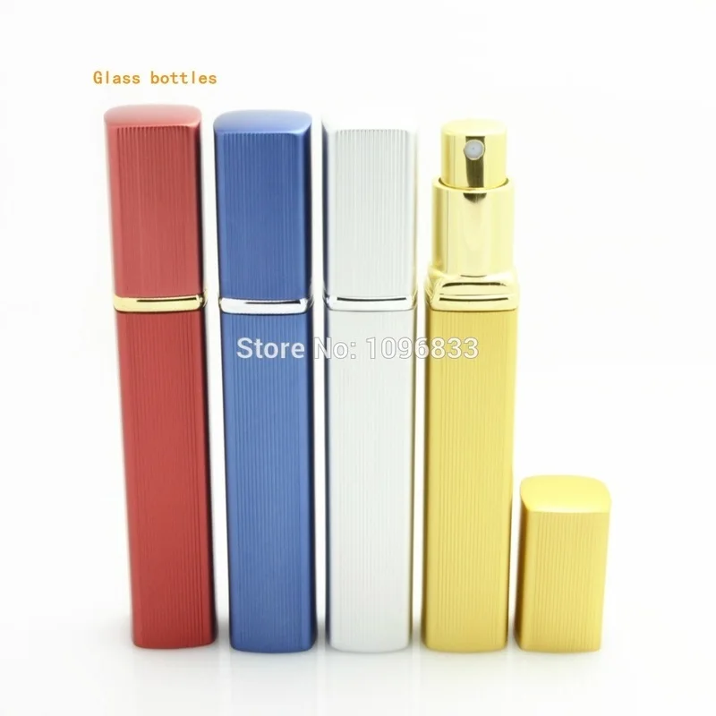 

30pcs/lot 12ml 12CC Colorful Perfume Atomizers Empty Parfum Spray Bottles Aluminium Outside, Botella Aluminio Vacia Atomizador