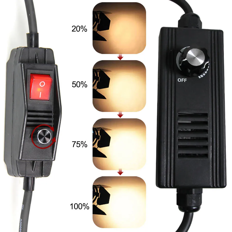 US $560.00 ALUMOTECH 650W1000wX2 Dimmer BuiltIn Fresnel Tungsten Spot Light For Film Camera Video Studio Photography Light Support