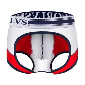 

Men Underwear Fashion Sexy Double-Ding Boxers Cotton Backless Breathable Comfortable Men Underpants Men Gift