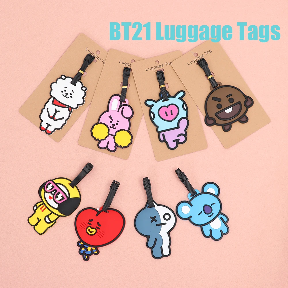 Kpop BTS Army Luggage Baggage Identification Labels ID Tag with Belt Strap CHIMMY 