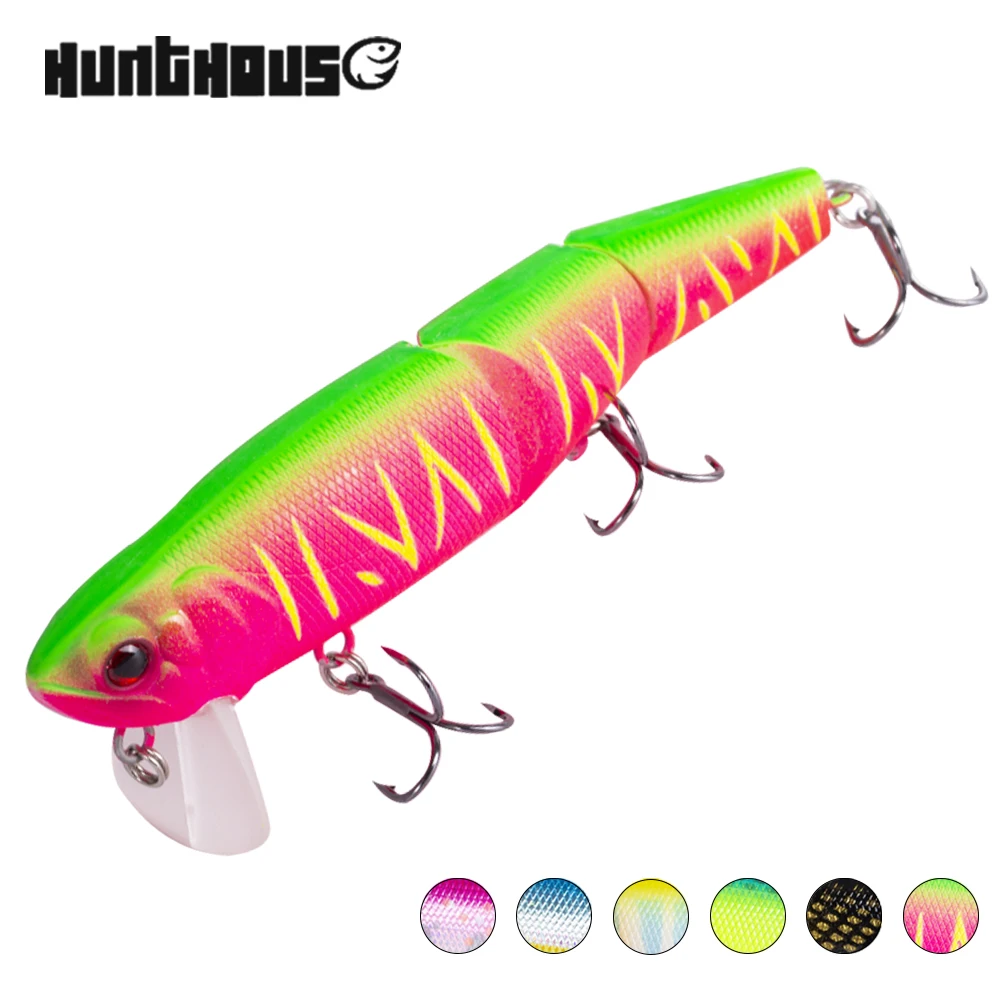 

Hunthouse fishing lure minnow lure wobbler jointed hard lure bait floating 9.5cm 12g 11.5cm 20.5g for pike perch fishing