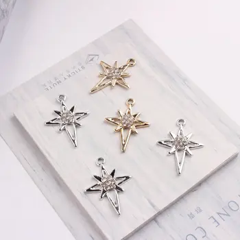 

10pcs 20x27mm rhinestone cross stars charm for jewelry making fashion earring pendant fashion charms
