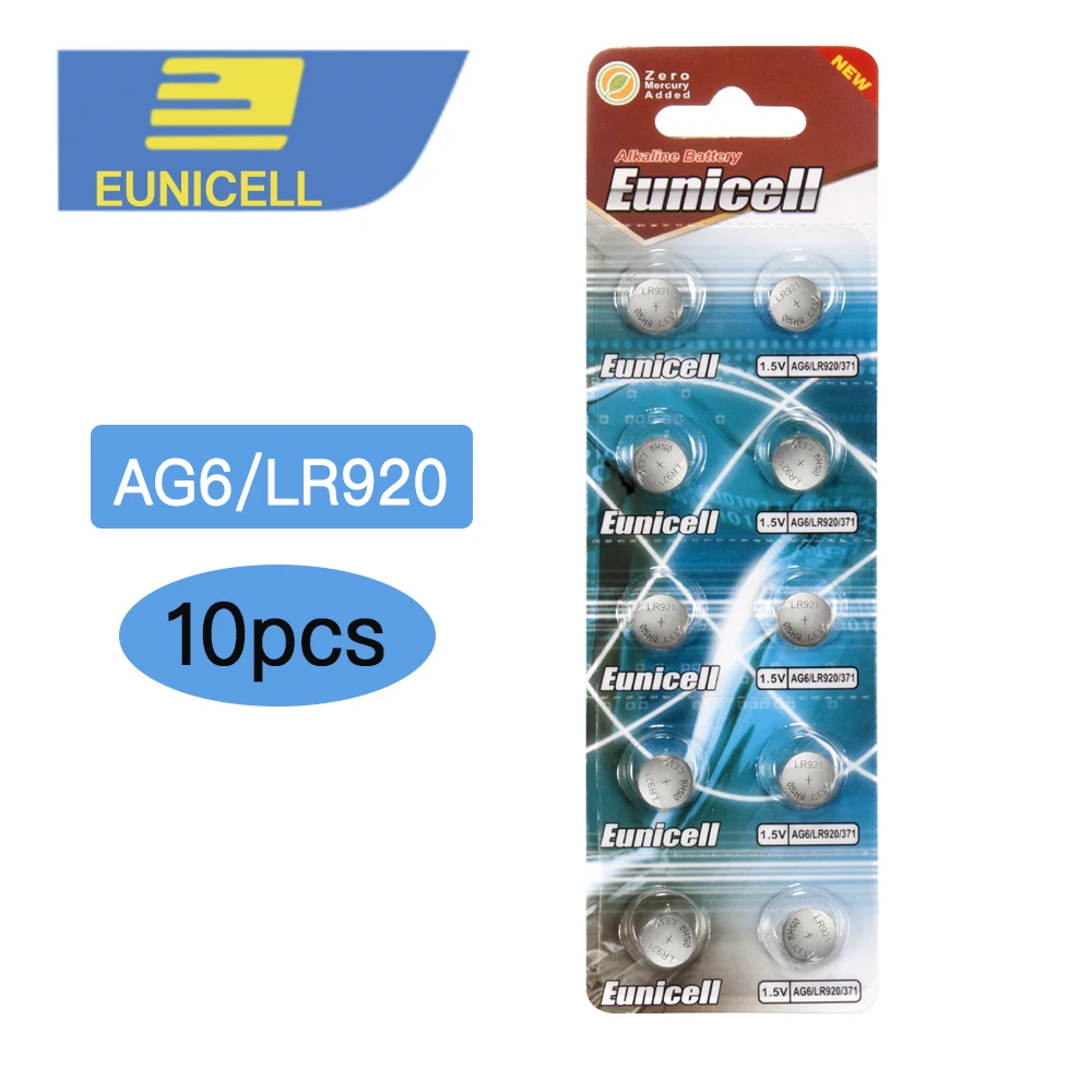 10 шт. щелочные батарейки для часов AG6 371 SR920SW LR920 SR927 171 370 L921 LR69 SR920 1 55 в|371 sr920sw|button