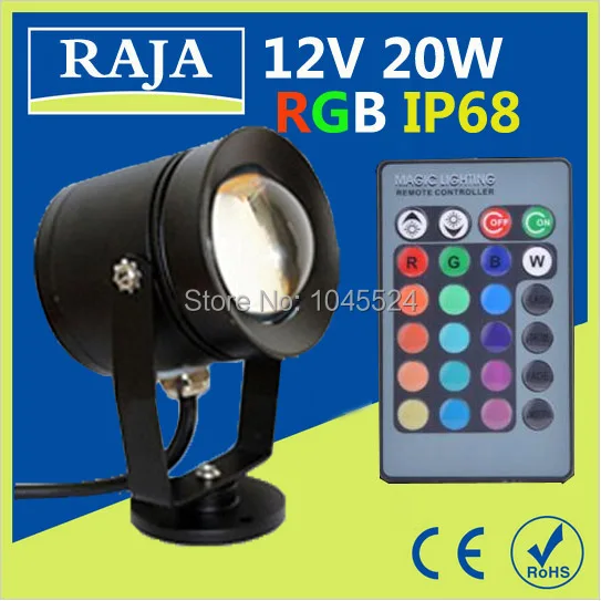 12В 20 Вт RGB LED piscina подводный свет Водонепроницаемый IP68 фонтан бассейн лампа 16