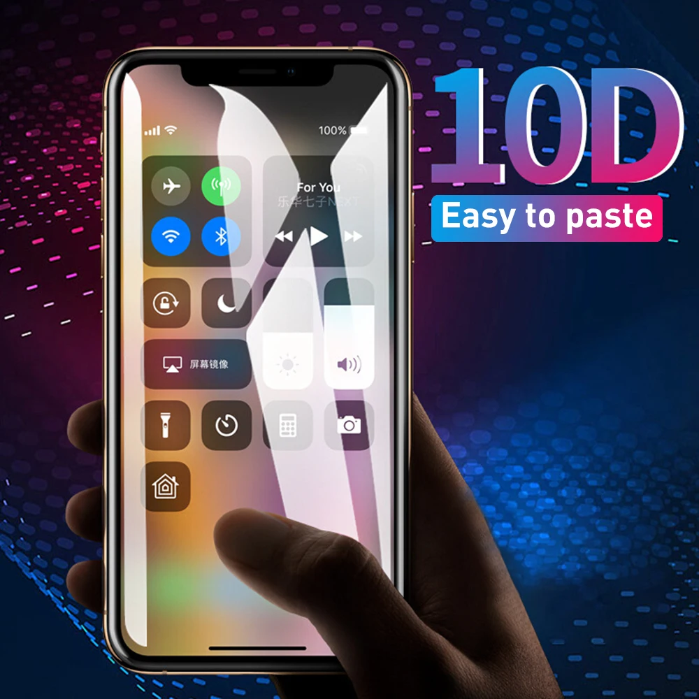 Eqvvol 10D Защитное стекло для iPhone 6 6S 7 8 plus защита экрана закаленное стекло для iPhone X XR XS MAX 9 8 Защита экрана