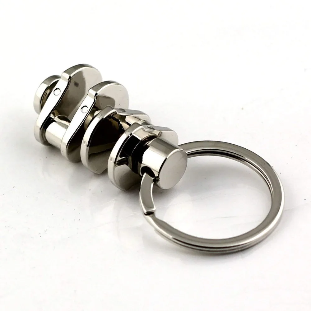 3D crankshaft keychain key ring high quality car keychain key holder