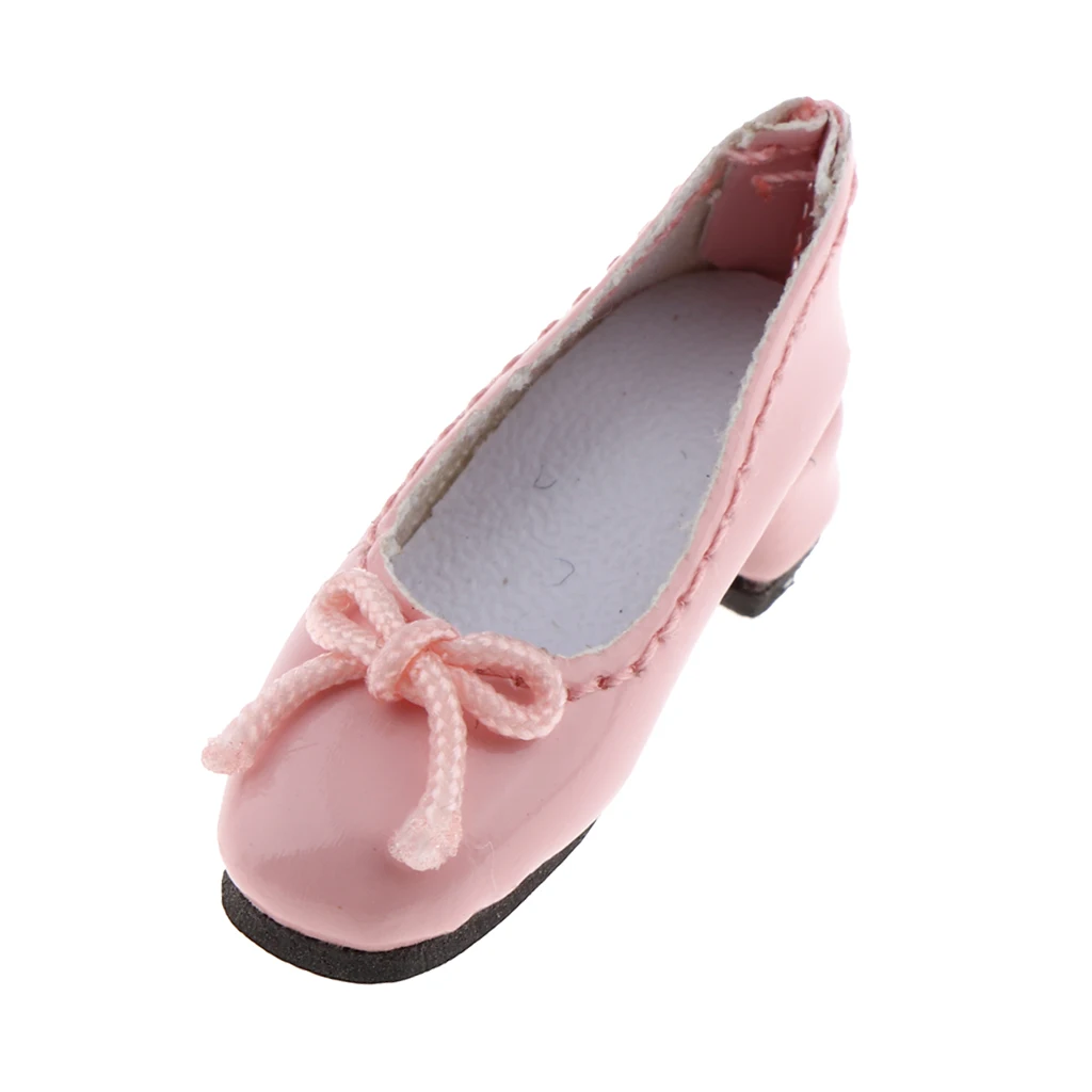 1/6 BJD Cute Princess Leather High Heel Shoes Leisure Clothes for Blythe Dress Up Accessory