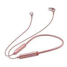 Bas Bluetooth Kulaklık Gül Altın Spor Kablosuz mikrofonlu kulaklık Manyetik Hifi stereo kulaklık Kulaklık Telefon Için auriculares(China)