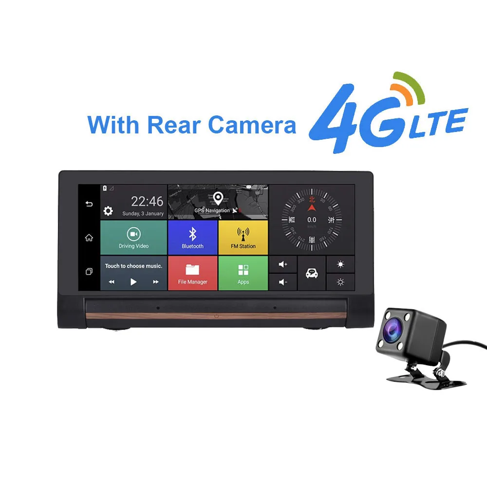 Видеорегистратор для автомобиля с ночным видением, Bluetooth, Wi-Fi, gps-навигатор, видеомагнитофон ADAS, авторегистрация, мобильный телефон, дистанционный монитор, Dvr - Название цвета: 4G With Rear Cam