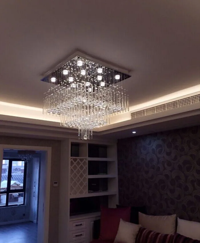 Прямоугольный хрустальный светильник для ресторана гостиной|hanging lamp|light storelamp