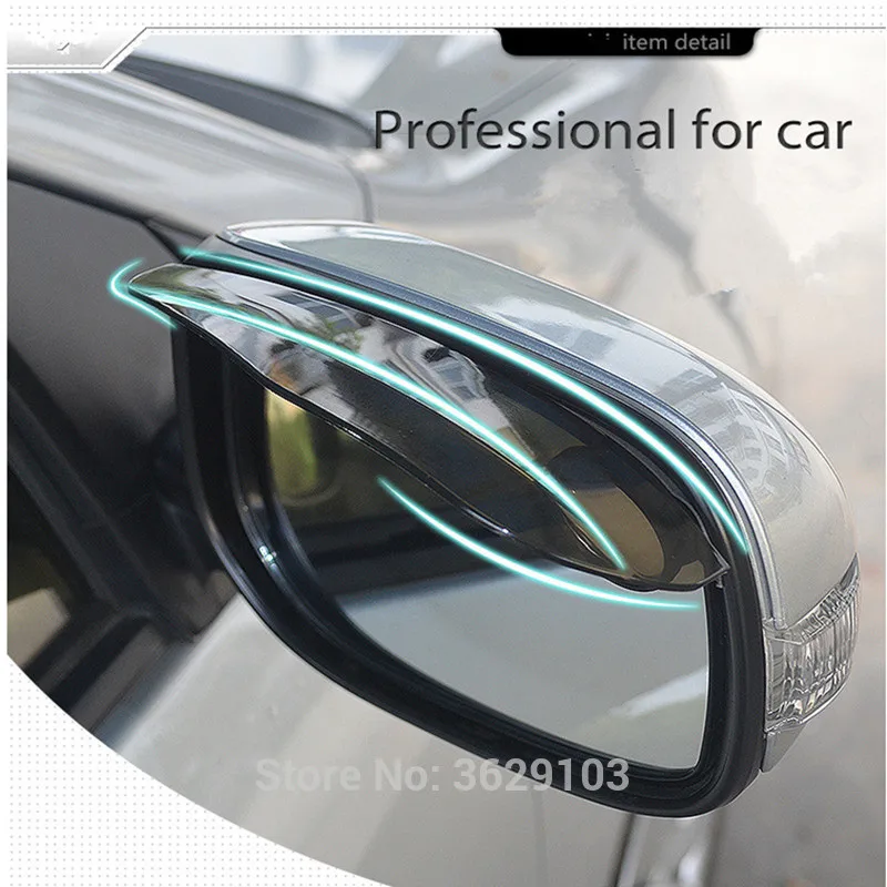 

2pcs/lot PVC Car rearview mirror rain eyebrow stickers car-styling for DACIA logan duster sandero lodgy sandero dokker logan mcv