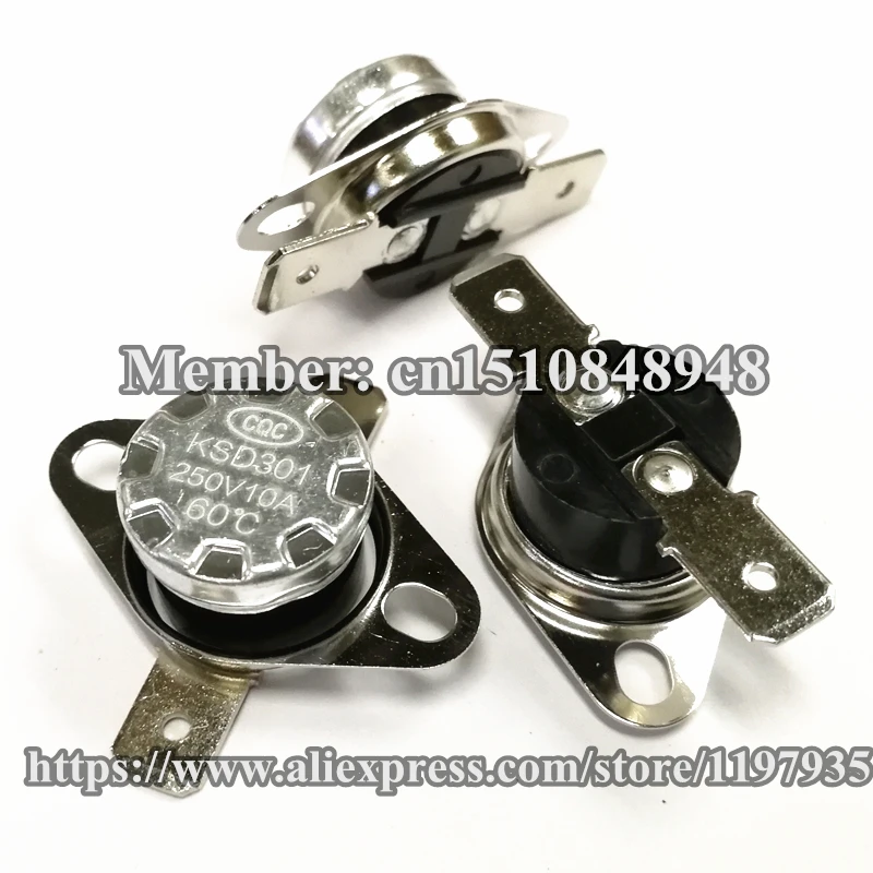 

KSD301 Thermostat temperature switch 60 degrees 250V 10A 60 degrees