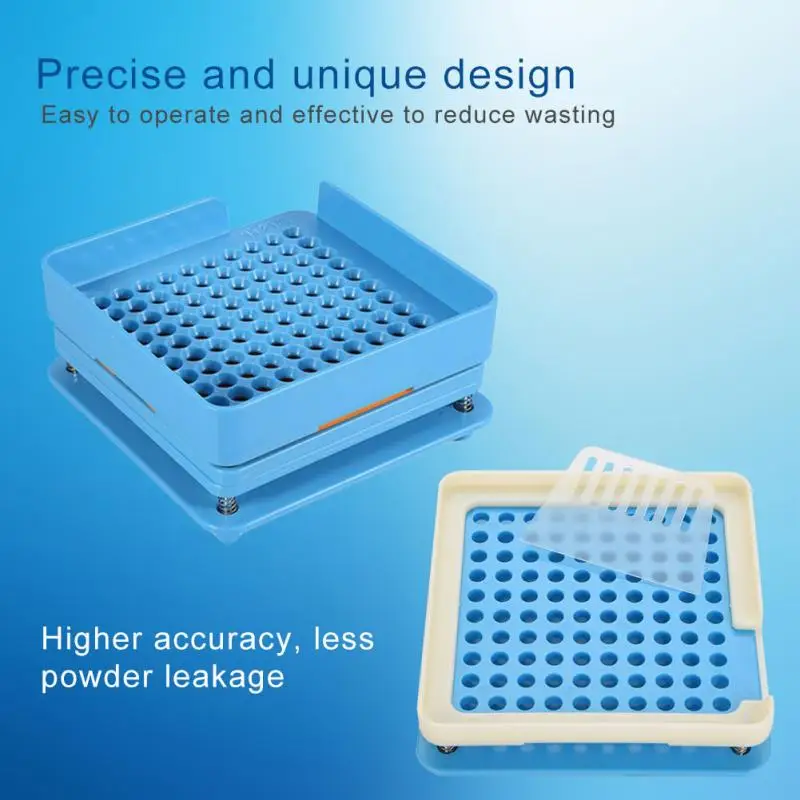 

100 Holes Capsule Powder Maker Empty Capsule Plates With Spreader Vitamins Powder Capsules Filling Tool 00#