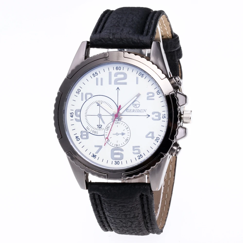 Hot men's Fashion Casual Watches Men Quartz Analog Clock Man Leather