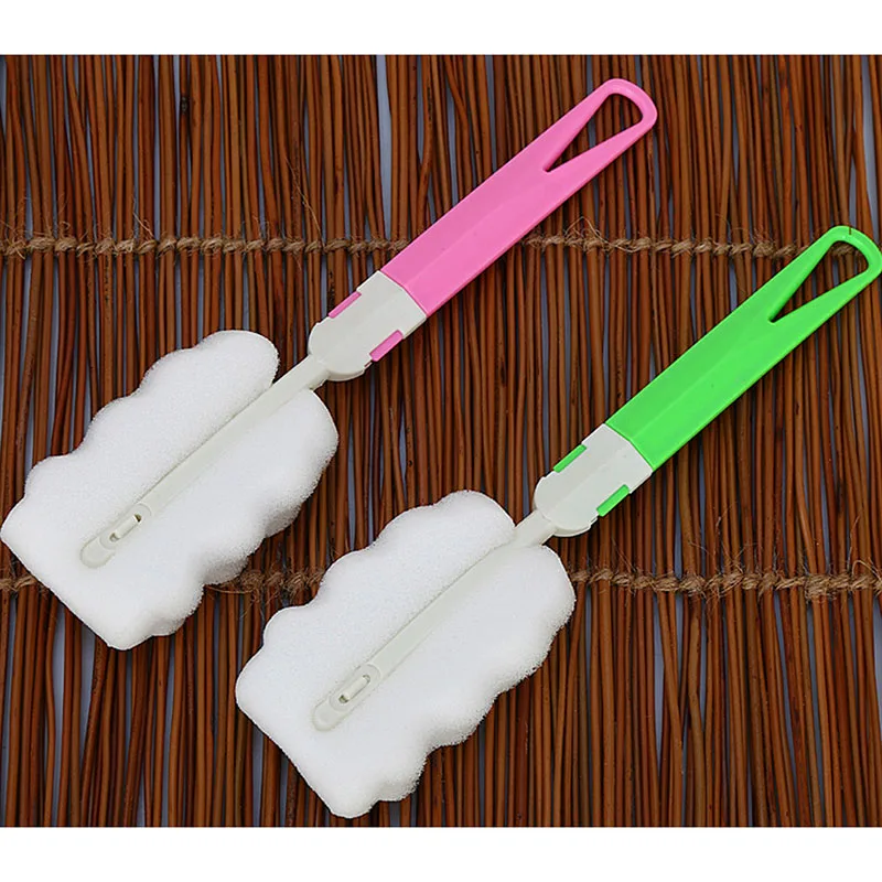 

2017 Baby Bottle Sponge Long Handle Brush Feeding Newborn Milk Bottle Brush APR12_30