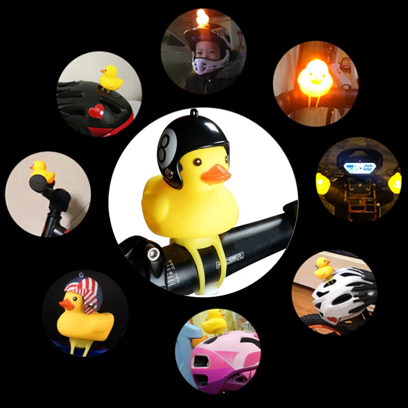 

Random Cute Bicycle Bell Duck MTB Road Bike Moto Riding Light Cycling Small Yellow Duck Helmet Child Horn Bicycle Accessories