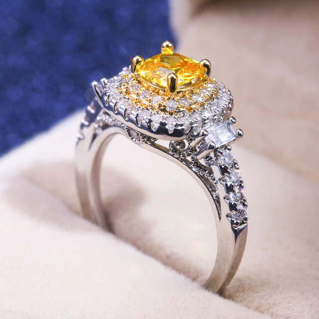 Platinum & 18k Yellow Gold Genuine 1.77 Carat Blue Zircon & Diamond  Solitaire Ring – Exeter Jewelers