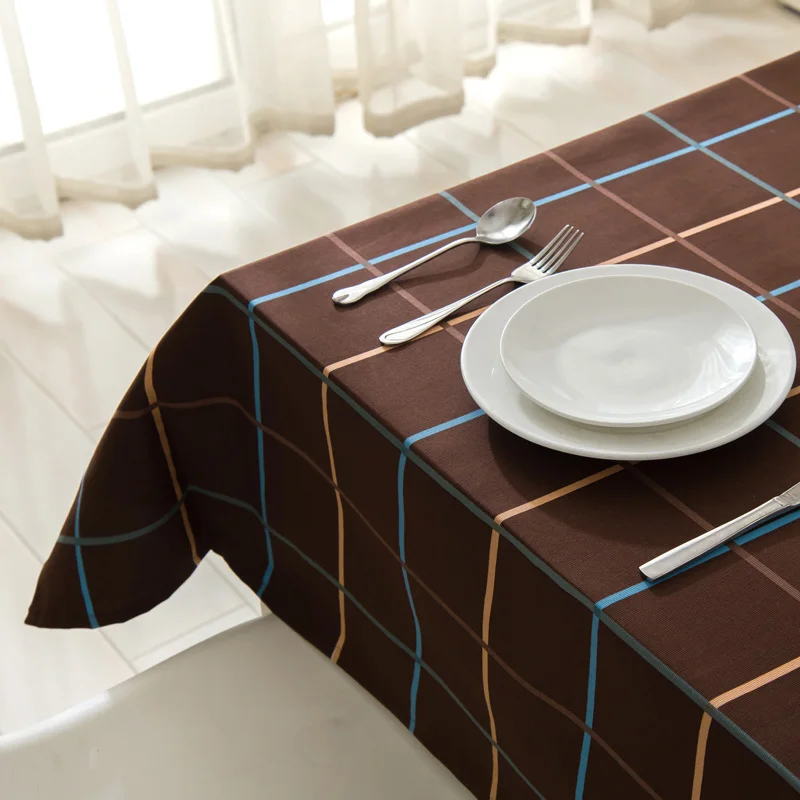 Prague Simple Coffee Table Cloth Round Plaid Pvc Ne Tablecloth Aliexpress