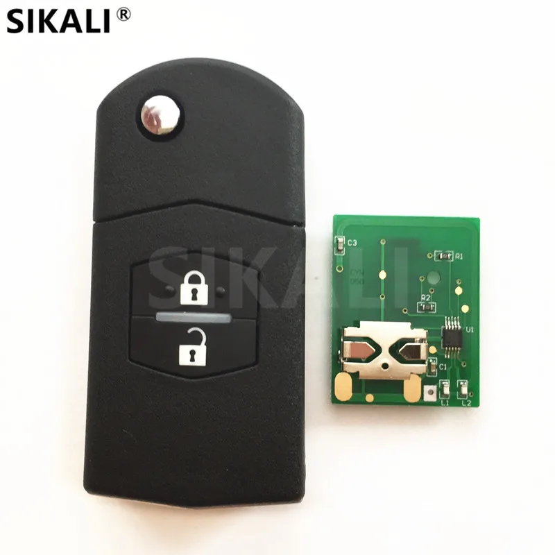 

2 Buttons Remote Car Key for SKE126-01 SKE126-A1 Vehicle Control Alarm Frequency 433MHz, 4D63 Chip Optional for Mazda