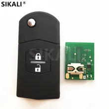 2 Buttons Remote Car Key for SKE126-01 SKE126-A1 Vehicle Control Alarm Frequency 433MHz, 4D63 Chip Optional for Mazda