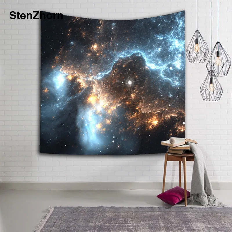 Factory Direct European Printing Home Furnishing Tapestry Mural Wall Hanging Sandy Beach A Piece Of Cloth Starry Sky Series | Дом и сад