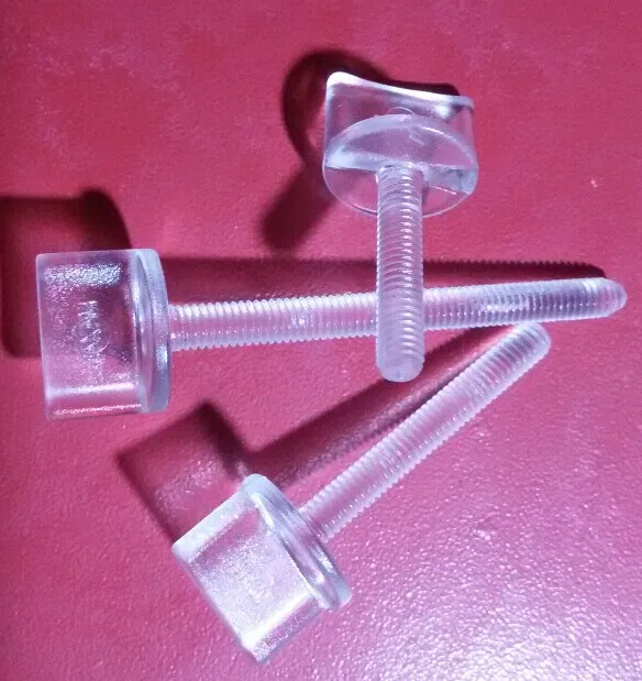 5pcs M4 hand screw plexiglass screws transparent PC plastic bolts